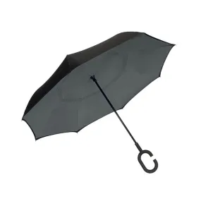 Unbelievabrella Black Reversible Stick Umbrella