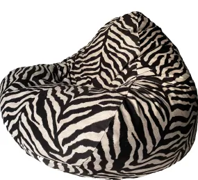 Warwick Zebra Macrosuede Luxury Bean Bag in Black