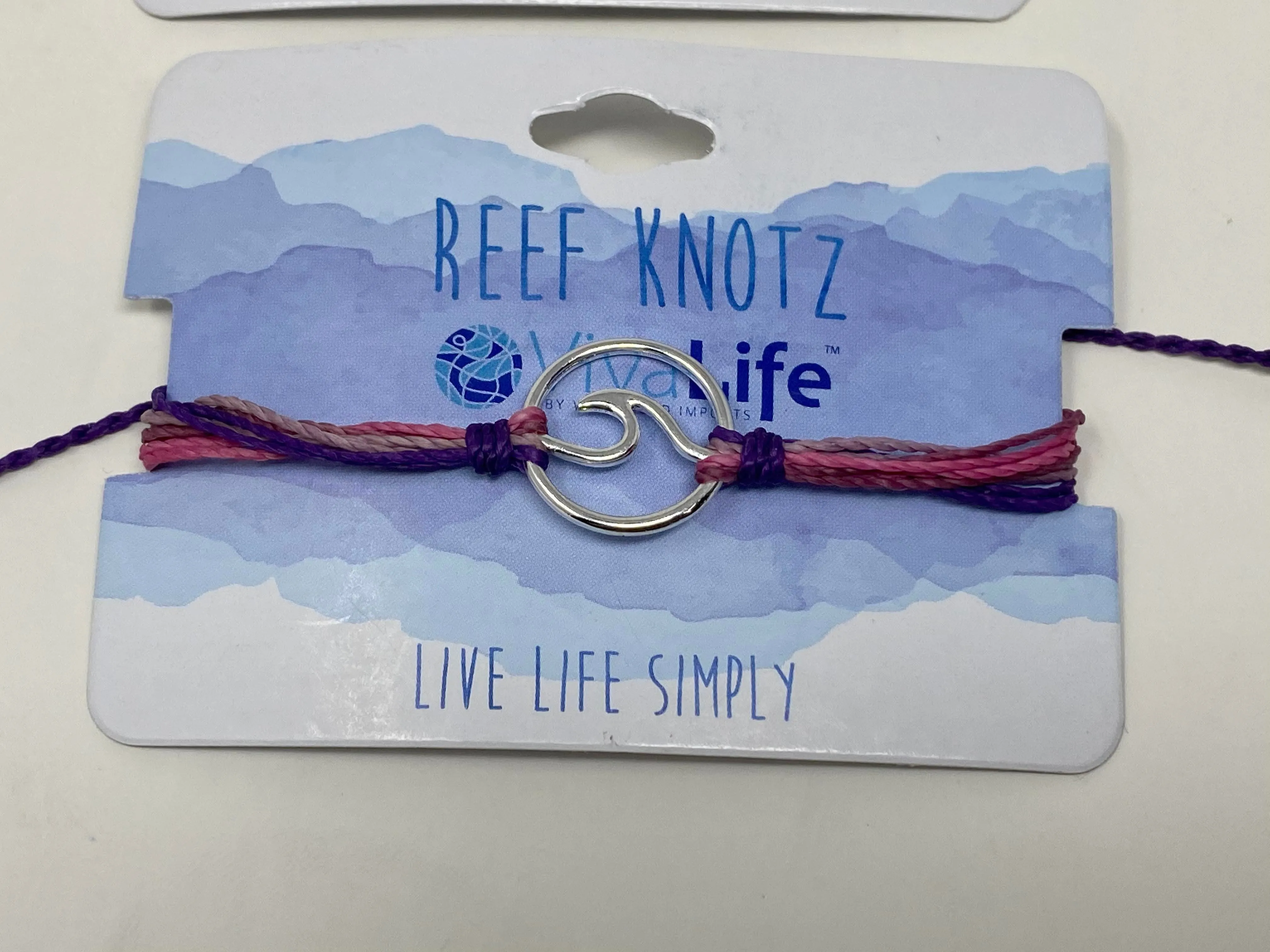 Wave Charm Wax Cord Bracelet - Final Sale