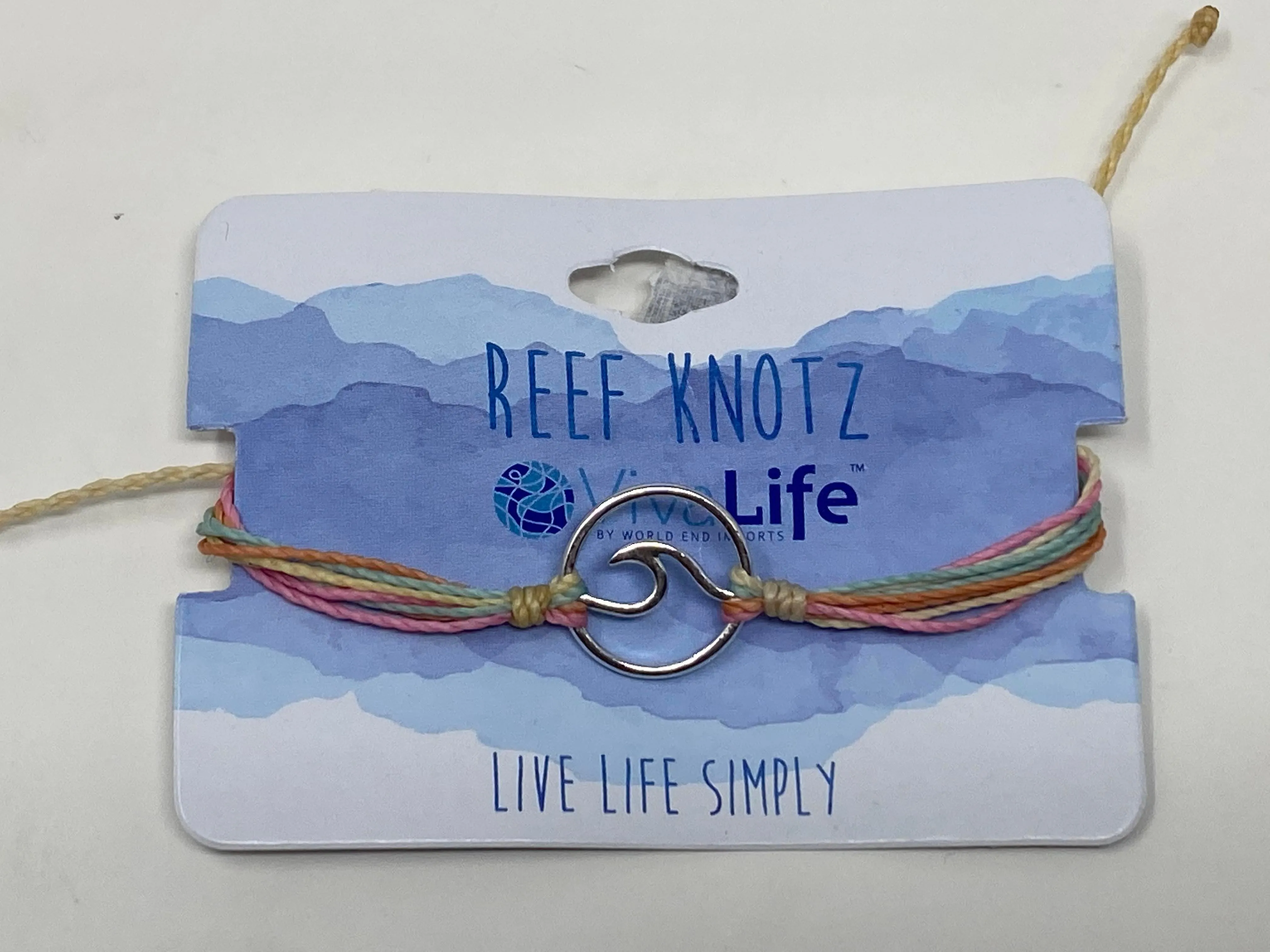 Wave Charm Wax Cord Bracelet - Final Sale