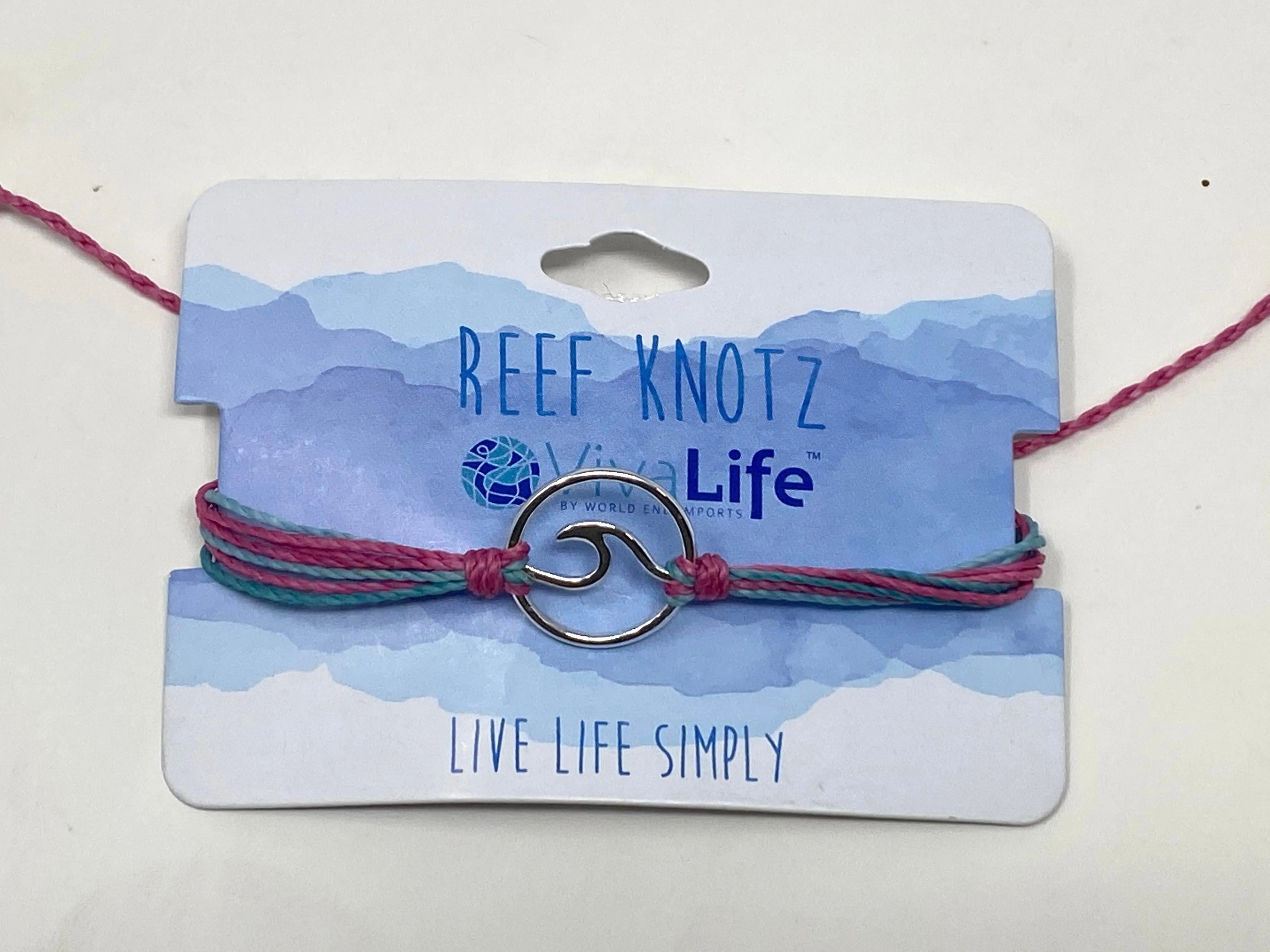 Wave Charm Wax Cord Bracelet - Final Sale