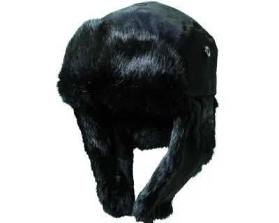 Woolrich Suede Trapper with Rabbit Fur Earflaps