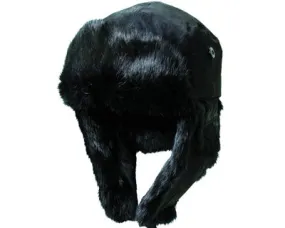 Woolrich Suede Trapper with Rabbit Fur Earflaps