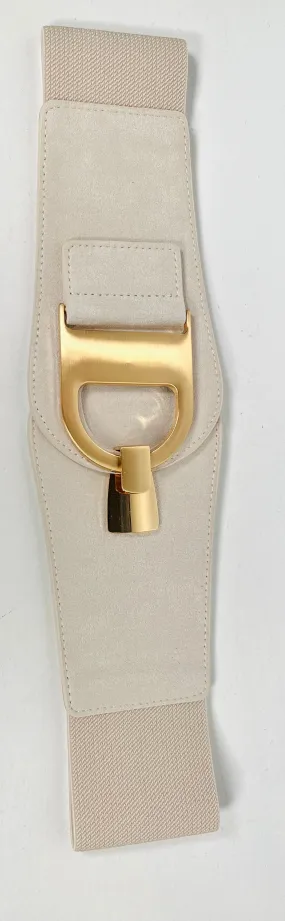 Zealand Stretch Belt - Natural/Gold